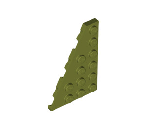 LEGO Olive Green Wedge Plate 4 x 6 Wing Left (48208)