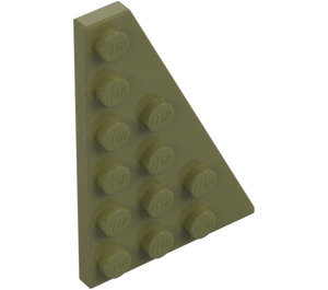 LEGO Olive Green Wedge Plate 4 x 6 Wing Right (48205)