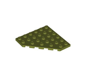 LEGO Olive Green Wedge Plate 6 x 6 Corner (6106)