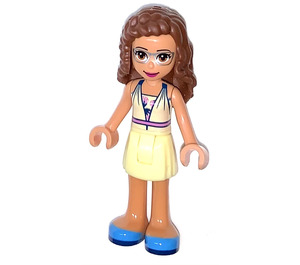 LEGO Olivia med Bright Ljus Gul Klänning Minifigur