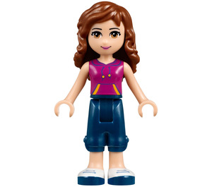 LEGO Olivia with Dark Blue Cropped Trousers and Magenta Top Minifigure