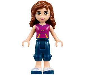 LEGO Olivia mit Dark Blau Cropped Schlauch und Magenta oben Minifigur