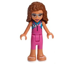 LEGO Olivia met Dark Roze Wetsuit Minifiguur