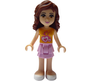 LEGO Olivia with Heart Top and Light Pink Skirt Minifigure