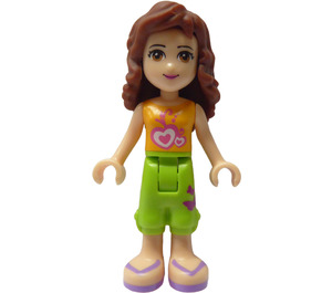 LEGO Olivia med Hjerte Top Minifigur