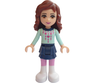 LEGO Olivia met Licht Aqua en Roze Top Minifiguur