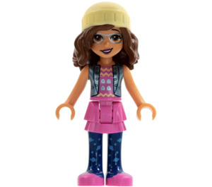 LEGO Olivia mit Licht Gelb Beanie Minifigur