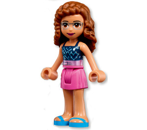 LEGO Olivia jossa Vaaleanpunainen Hame ja Sininen Sandals Minihahmo