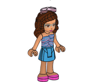 LEGO Olivia with Pink Sunglasses and Blue Skirt Minifigure