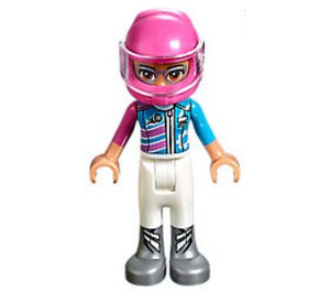 LEGO Olivia mit Racing Helm Minifigur