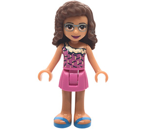 LEGO Olivia with Single Strap Pink Top Minifigure