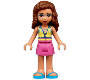 LEGO Olivia met Geel Top en Roze Rok Minifiguur