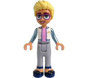 LEGO Olly with White and Metallic Light Blue Jacket Minifigure