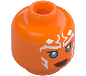 LEGO Orange Ahsoka Tano with Minifigure Head (Recessed Solid Stud) (3274 / 104561)