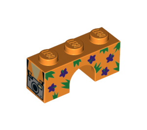 LEGO Oransje Bue 1 x 3 med Stjerner (4490 / 39032)