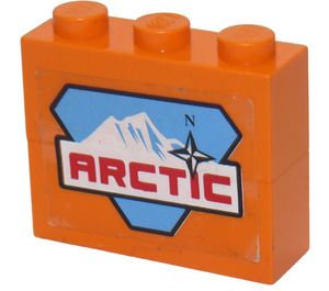 LEGO Orange Arctic Sign Stickered Assembly