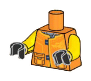 LEGO Orange Arin mit Schulterpanzer Minifigur Torso (973)