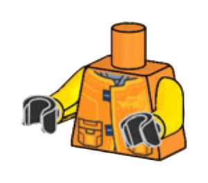 LEGO Orange Arin mit Schulter Armor Minifig Torso (973)
