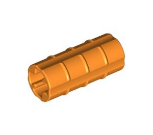 LEGO Oranje As Connector (Geribbeld met 'x'-vormig gat) (6538)