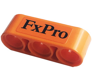 LEGO Oranje Balk 3 met 'FxPro' Sticker (32523)