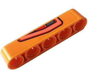 LEGO Orange Strahl 5 mit Brake Light (Recht) Aufkleber (32316)
