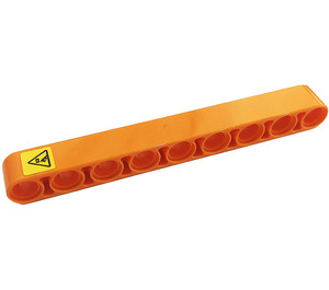 LEGO Orange Faisceau 9 avec Danger Sign Autocollant (40490)