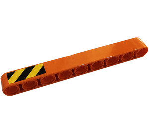 LEGO Orange Strahl 9 mit Danger Streifen Aufkleber (40490)