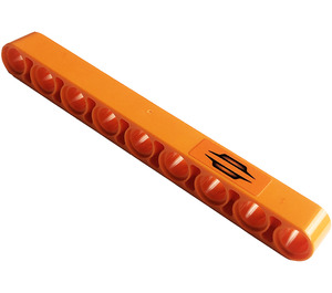 LEGO Orange Strahl 9 mit Tür Griff Aufkleber (40490)