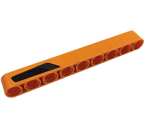 LEGO Oranje Balk 9 met Rooster Lucht Vent (Links) Sticker (40490)