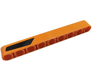 LEGO Orange Strahl 9 mit Gitter Luft Vent (Recht) Aufkleber (40490)