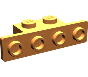 LEGO Orange Bracket 1 x 2 - 1 x 4 with Rounded Corners (2436 / 10201)