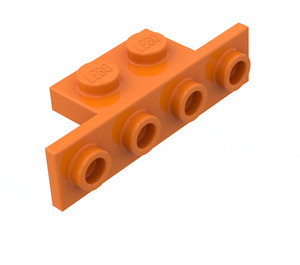 LEGO Naranja Soporte 1 x 2 - 1 x 4 con esquinas cuadradas (2436)