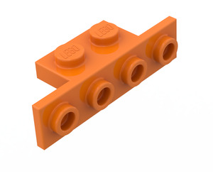 LEGO Oranje Beugel 1 x 2 - 1 x 4 met vierkante hoeken (2436)