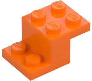 LEGO Oranje Beugel 2 x 3 met Plaat en Step met noppenhouder aan de onderzijde (73562)