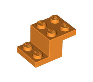 LEGO Orange Halterung 2 x 3 mit Platte und Step ohne Bodennoppenhalter (18671)