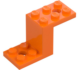 LEGO orange Beslag 2 x 5 x 2.3 og inde i knops holder (28964 / 76766)