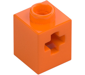 LEGO Oranje Steen 1 x 1 met As gat (73230)