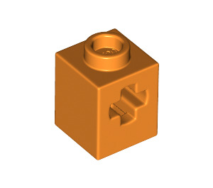 LEGO Orange Backstein 1 x 1 mit Achse Loch (73230)