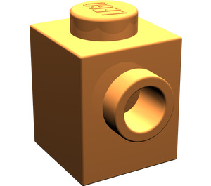 LEGO Orange Backstein 1 x 1 mit Bolzen auf Zwei Gegenüberliegende Seiten (47905)