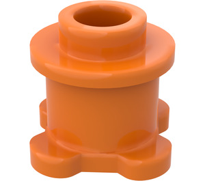 LEGO Orange Brick 1 x 1 x 0.7 Round with Flower Base (33286)