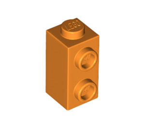 LEGO Orange Backstein 1 x 1 x 1.6 mit Zwei Seitenbolzen (32952)
