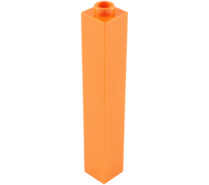 LEGO Orange Brick 1 x 1 x 5 with Hollow Stud (2453)