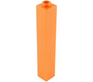 LEGO Orange Brique 1 x 1 x 5 avec goujon creux (2453)