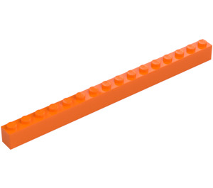 LEGO orange Klods 1 x 16 (2465)