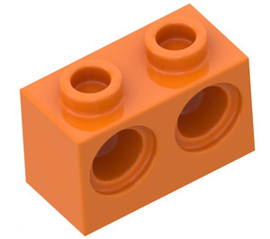 LEGO Oranssi Palikka 1 x 2 jossa 2 Reiät (32000)