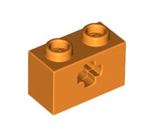 LEGO Oranje Steen 1 x 2 met As Gat ('+' Opening en Bodembuis) (31493 / 32064)