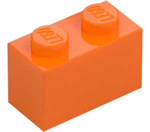 LEGO Orange Brick 1 x 2 with Bottom Tube (3004 / 93792)