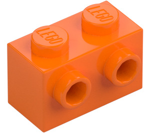 LEGO Orange Stein 1 x 2 mit Noppen auf Ein(e) Seite (11211)