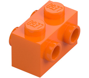 LEGO Orange Stein 1 x 2 mit Noppen auf Gegenseiten (52107)