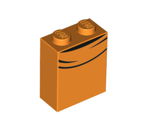 LEGO Orange Brick 1 x 2 x 2 with Goofy Collar Decoration with Inside Stud Holder (3245 / 66764)